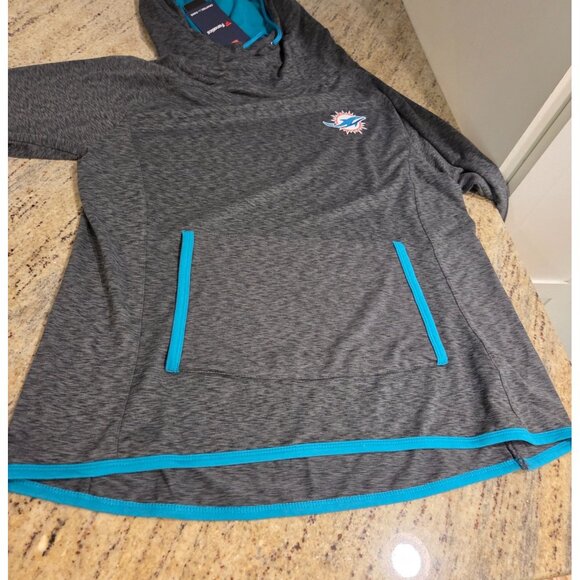Lot of 2 Miami Dolphins New! Hoodie Fanatics Sz XL Thumbholes & T shirt Sz XXL - Picture 5 of 16